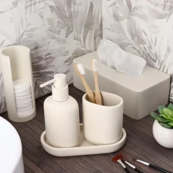TENDANCE Plateau de rangement ovale (19,5 cm) Japandi Beige