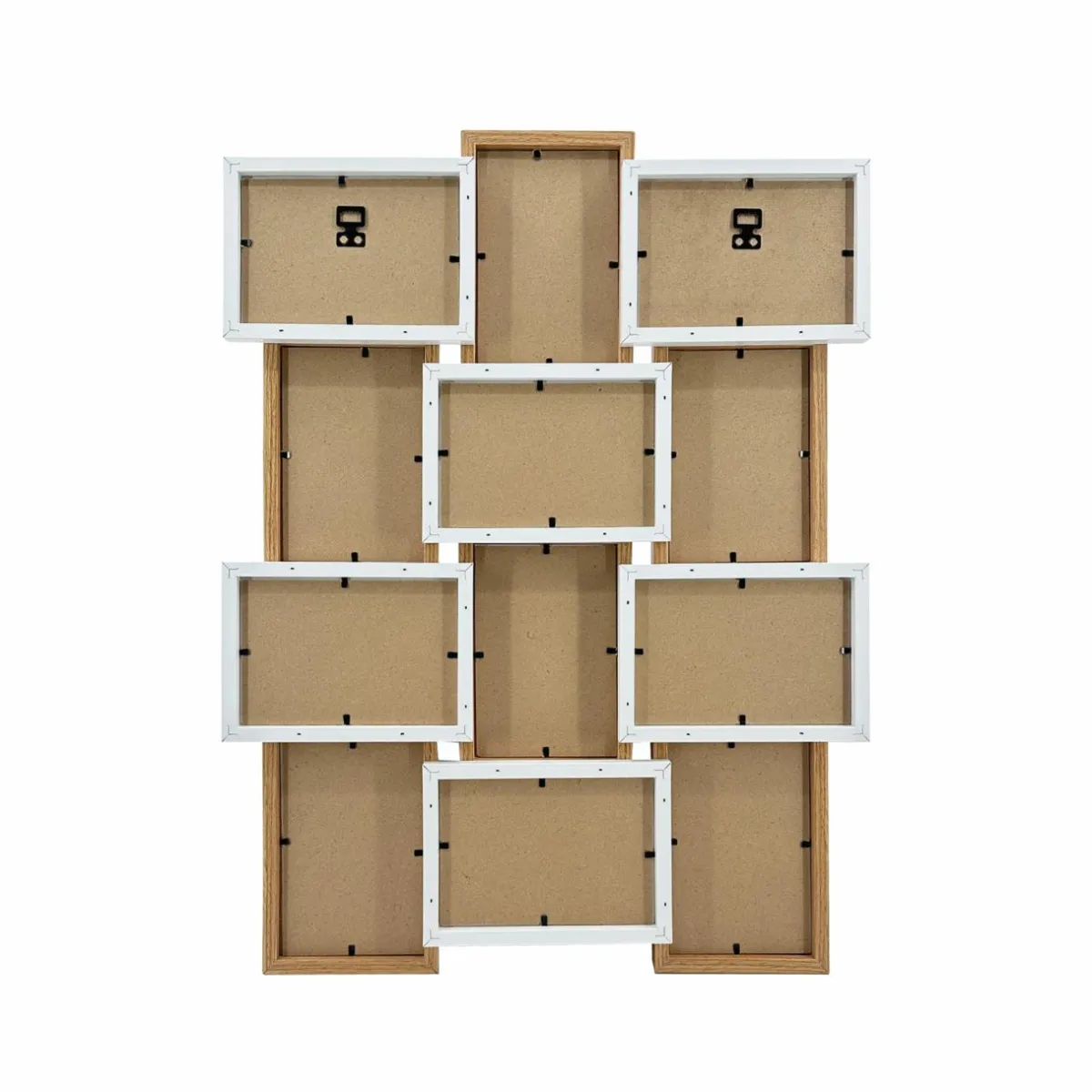 EMINZA Pêle-mêle mural 12 photos bois (H59 cm) Zola Beige Outlet