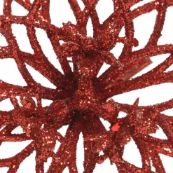 KAEMINGK Poinsettia de Noël Chic sur clip (D14 cm) Rouge Clearance