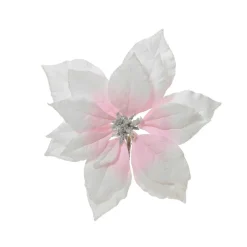 KAEMINGK Poinsettia de Noël en polyester (D24 cm) Venezia Blanc Online
