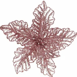 KAEMINGK Poinsettia de Noël paillettes sur clip (D23 cm) Rose poudré Online