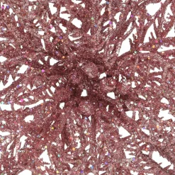 KAEMINGK Poinsettia de Noël paillettes sur clip (D23 cm) Rose poudré Online