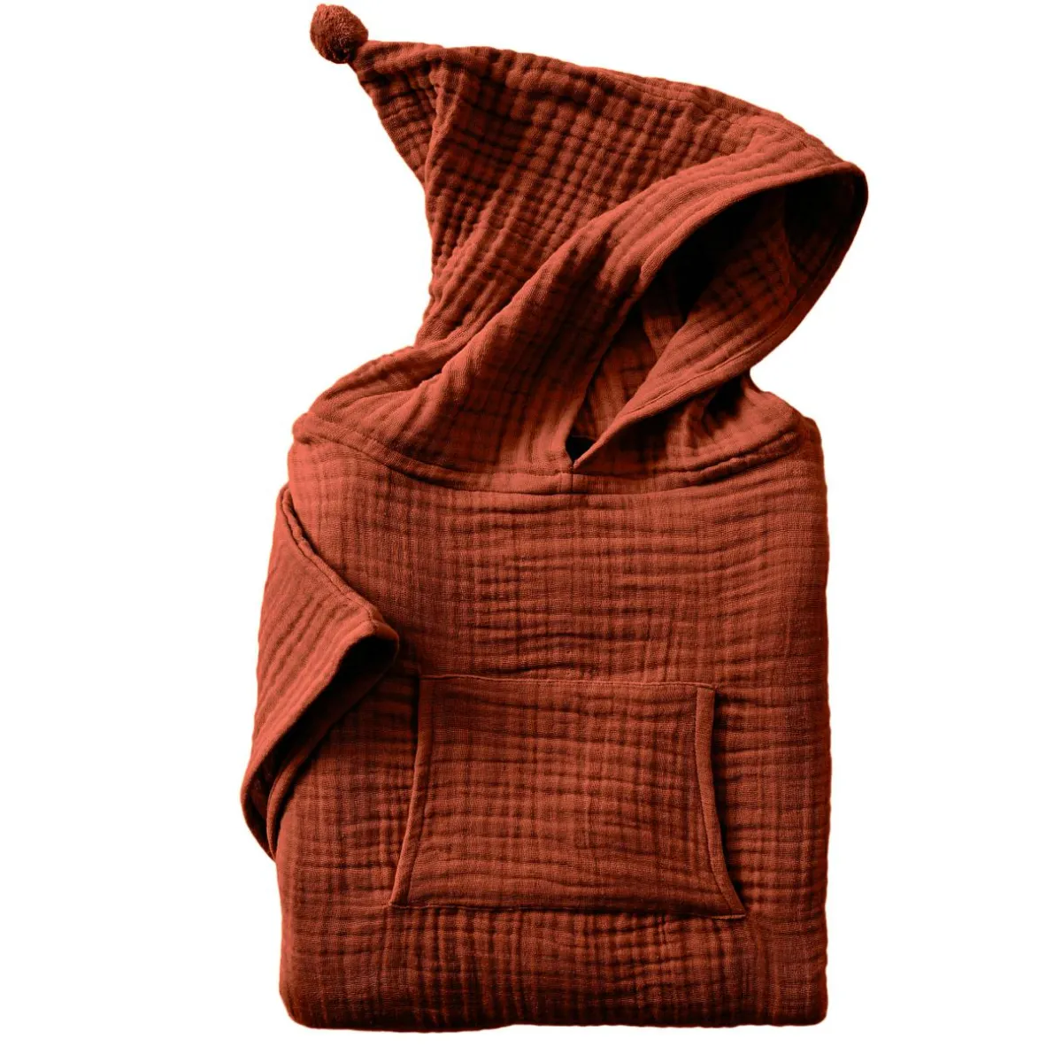 EMINZA Poncho de bain enfant gaze de coton 6/10 ans Gaïa Terracotta Online