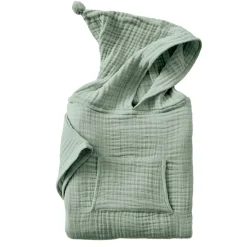EMINZA Poncho de bain enfant gaze de coton 6/10 ans Gaïa Vert Eucalyptus Clearance