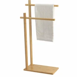 TENDANCE Porte serviette 2 barres bambou (H86 cm) Anako Naturel Clearance