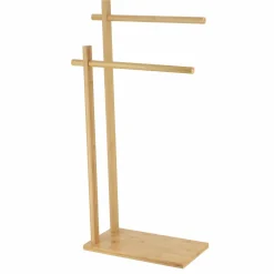 TENDANCE Porte serviette 2 barres bambou (H86 cm) Anako Naturel Clearance