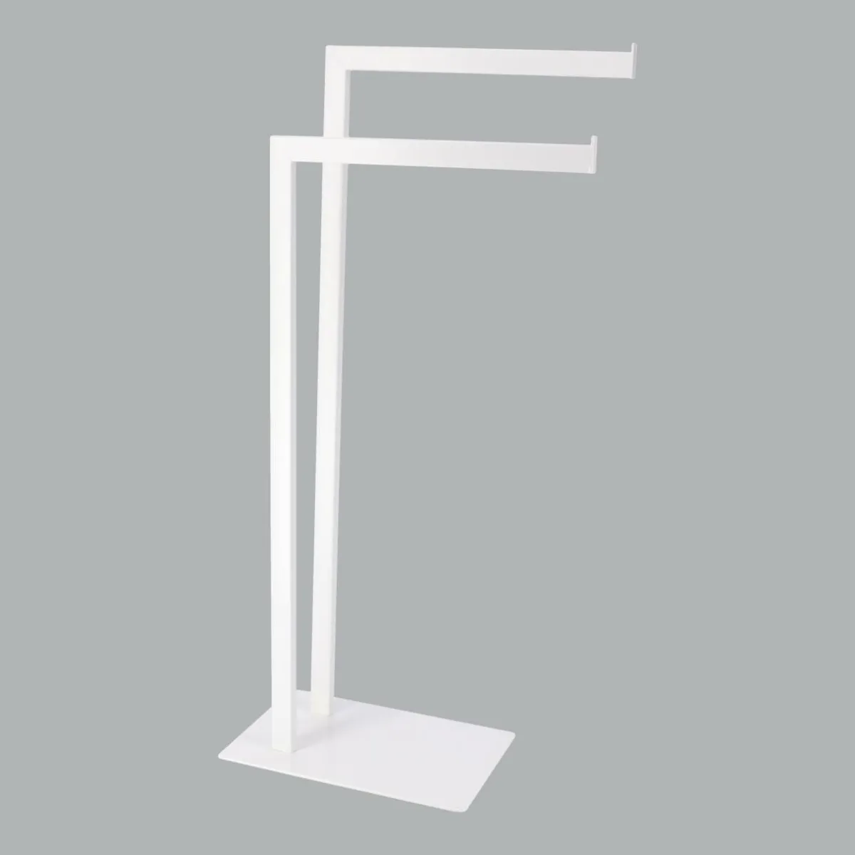 TENDANCE Porte serviette 2 barres (H81 cm) Métal Blanc