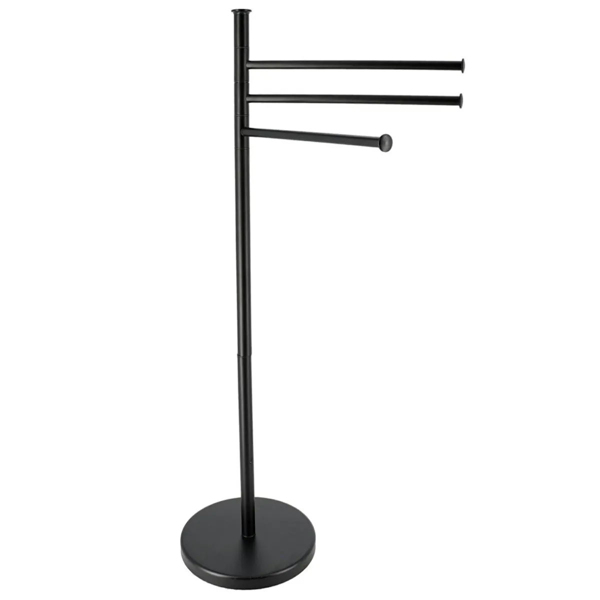 TENDANCE Porte serviette 3 niveaux en métal (H86 cm) Homy Noir Best