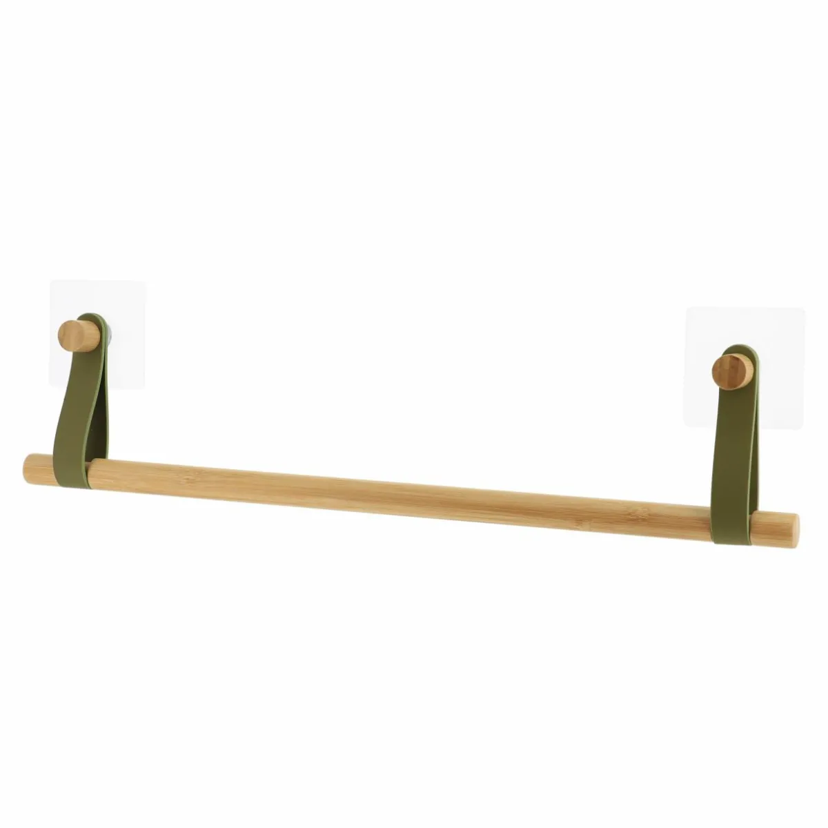 TENDANCE Porte serviette adhésif 1 barre (50 cm) Easy Chic Kaki Vert kaki Clearance