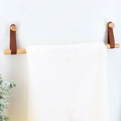TENDANCE Porte serviette adhésif 1 barre (50 cm) Easy Chic Caramel Sale