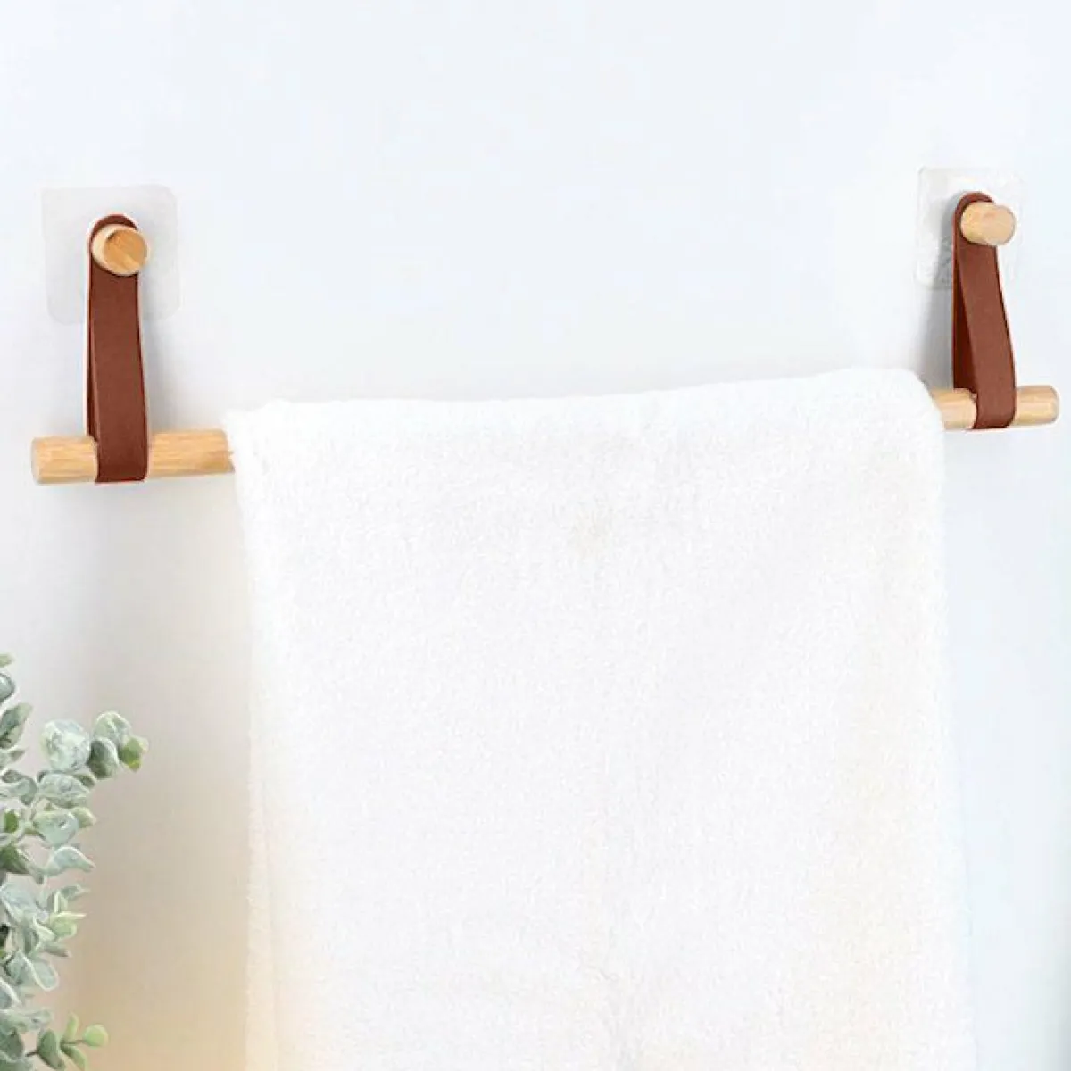 TENDANCE Porte serviette adhésif 1 barre (50 cm) Easy Chic Caramel Sale