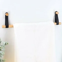 TENDANCE Porte serviette adhésif 1 barre (50 cm) Easy Chic Blanc Clearance