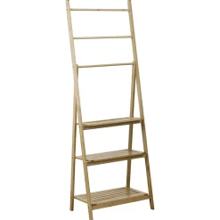 TENDANCE Porte serviette avec tablette de rangement bambou (H152 cm) Hanoï Naturel Clearance