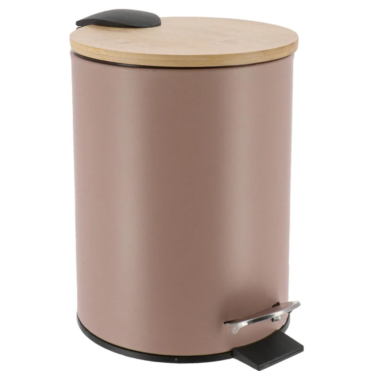 TENDANCE Poubelle à pédale avec frein de chute Timeless Cappuccino Marron
