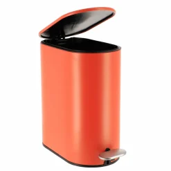 TENDANCE Poubelle à pédale avec frein de chute Black Line Terre de sienne Rouge brun Online