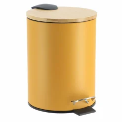 TENDANCE Poubelle à pédale avec frein de chute Timeless Jaune moutarde