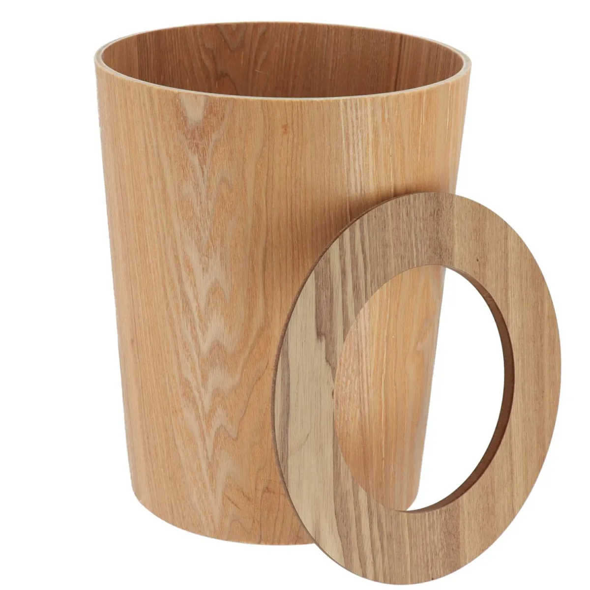 TENDANCE Poubelle salle de bain façon chêne Scandi Beige Best