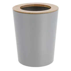 TENDANCE Poubelle salle de bain 5L Purebamboo Gris clair Best