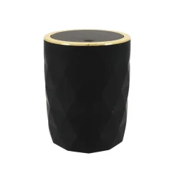 TENDANCE Poubelle salle de bain 6L Rubby Noir
