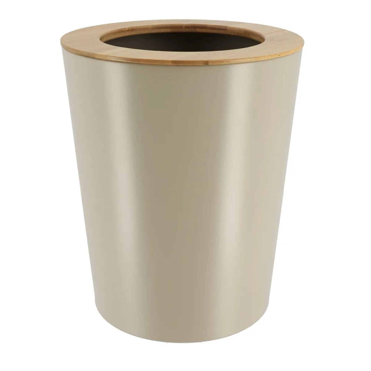 TENDANCE Poubelle salle de bain 5L Purebamboo Taupe Best