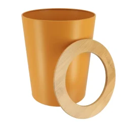 TENDANCE Poubelle salle de bain 5L Purebamboo Jaune moutarde Discount