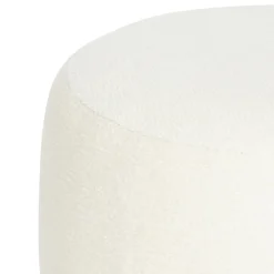 Atmosphera, cru017dateur d'intu017drieur Pouf bouclette (D39 cm) Améa Blanc Best
