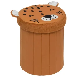 Atmosphera cru017dateur d'intu017drieur for kids Pouf coffre pliant enfant (H38 cm) Léopard Marron Online