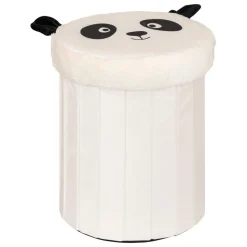 Atmosphera cru017dateur d'intu017drieur for kids Pouf coffre pliant enfant (H38 cm) Panda Noir Best