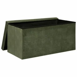 ATMOSPHERA Pouf de rangement double Lilou Vert kaki Clearance