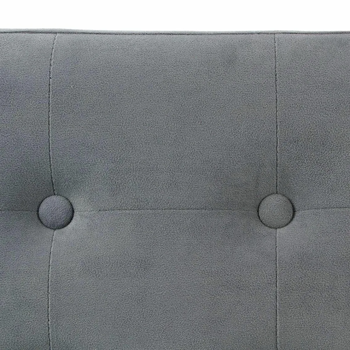ATMOSPHERA Pouf de rangement double Lysandre Velours Gris Discount