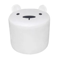 EMINZA Pouf enfant (H25 cm) Ourson Blanc Best