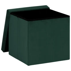 ATMOSPHERA Pouf pliable simple velours ( 38 x 38 cm) Tess Vert Best