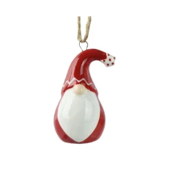 KAEMINGK Père Noël à suspendre (H6 cm) Dolomite et blanc Rouge Outlet