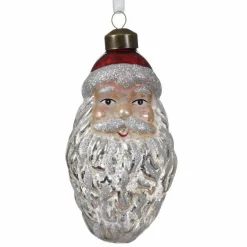 KAEMINGK Père Noël à suspendre (H12 cm) Elo Argent Clearance