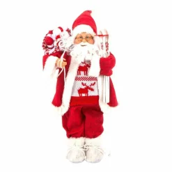 Feeric Lights & Christmas Père Noël déco Traditionnel (H45 cm) Gilles Rouge Clearance