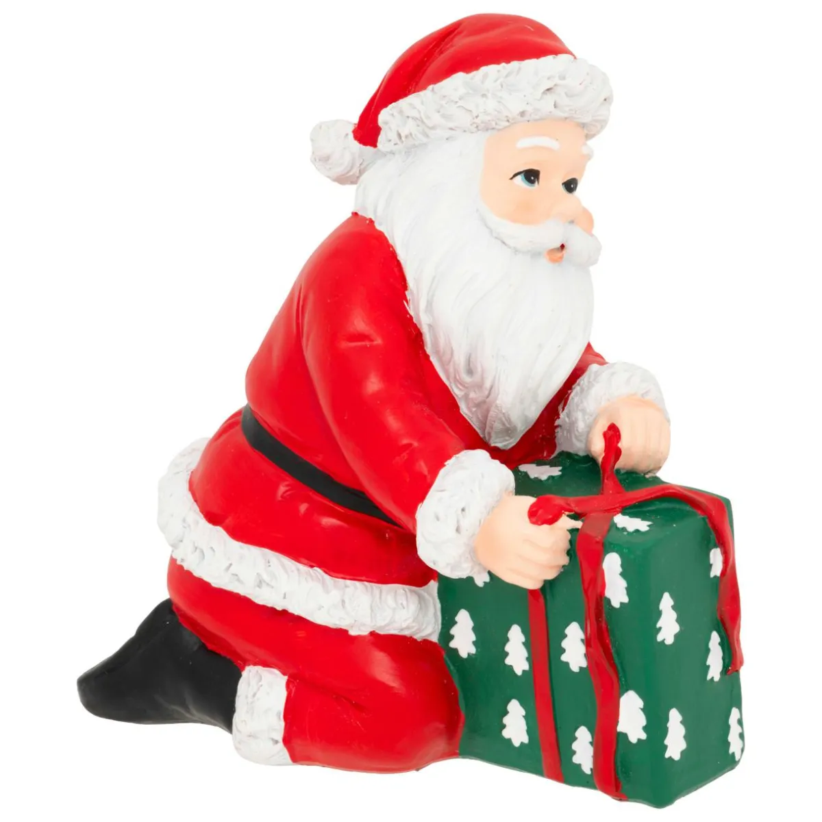 JJA Père Noël décoratif (H15 cm) Nuit de Noël Rouge Hot