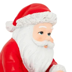 JJA Père Noël décoratif (H15 cm) Nuit de Noël Rouge Hot