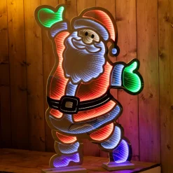 KAEMINGK Père Noël lumineux 438 LED (H60 cm) Infinity Blanc froid et Multicolore Sale