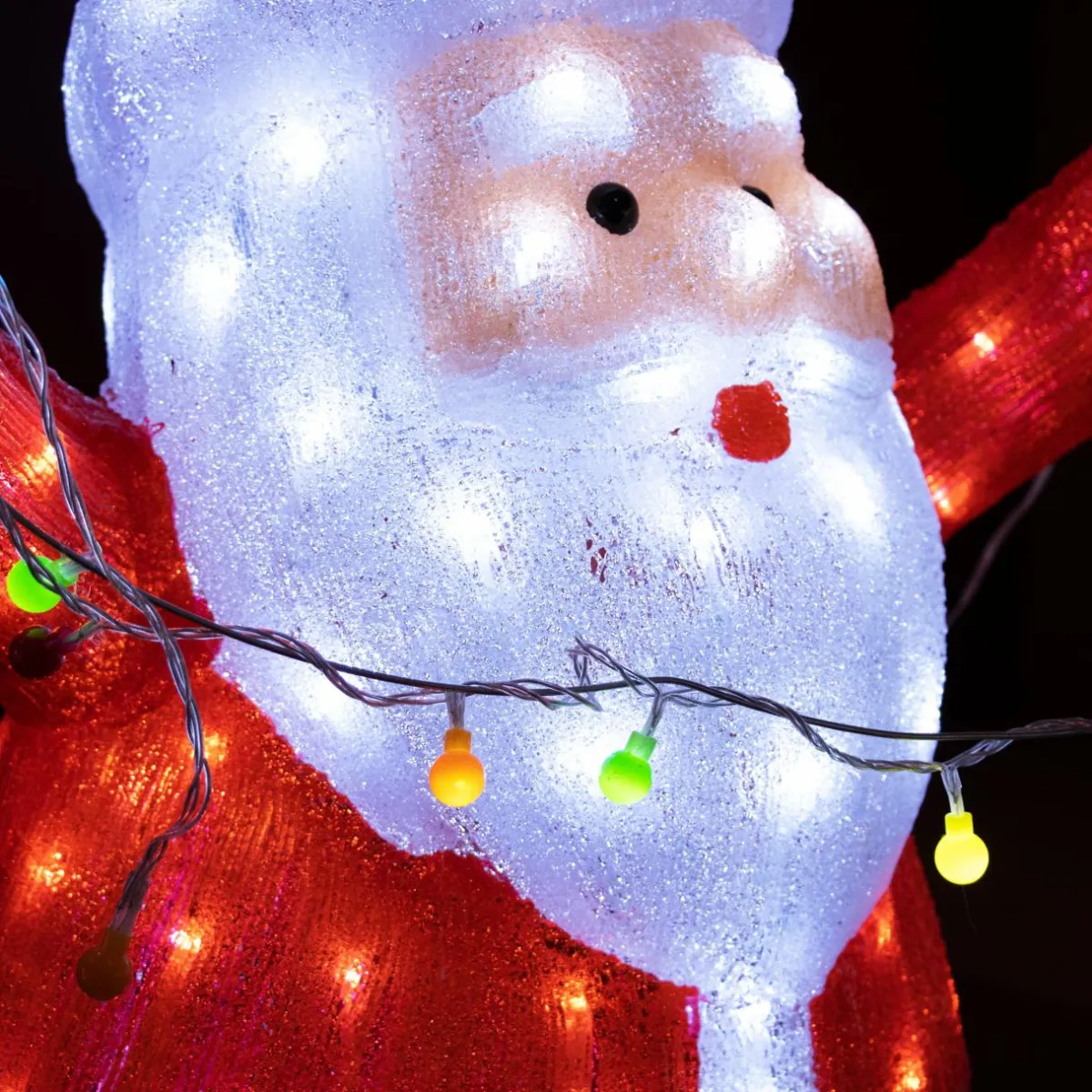 EMINZA Père Noël lumineux avec guirlande 180 LED (H88 cm) Blanc froid Online