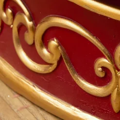 EMINZA Père Noël traditionnel Géant (H170 cm) Tournée de cadeaux Rouge Sale
