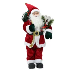 KAEMINGK Père Noël traditionnel (H45 cm) Emile en raquette Rouge