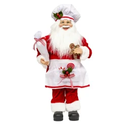 JJA Père Noël traditionnel (H60 cm) Gautier le cuisinier Rouge Clearance
