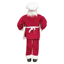 JJA Père Noël traditionnel (H120 cm) Gautier le cuisinier Rouge Discount