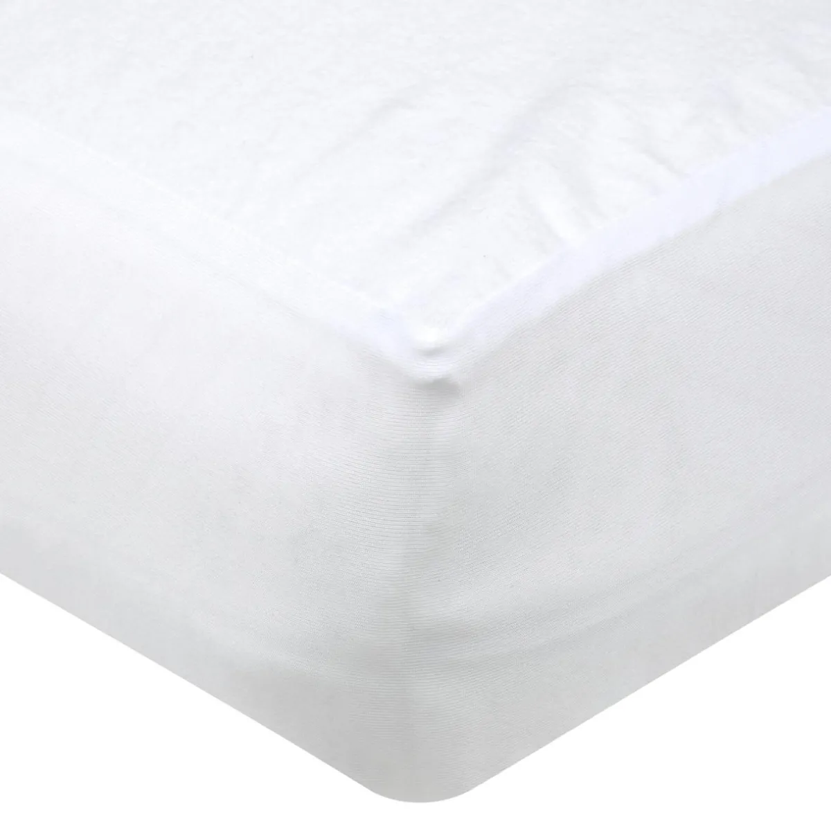 STOF Protège-matelas alèse molleton imperméable (180 x 200 cm) Serena Blanc