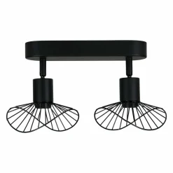 OSTARIA Rampe de spot 2 abat-jours (L24 cm) Capeline Noir Sale