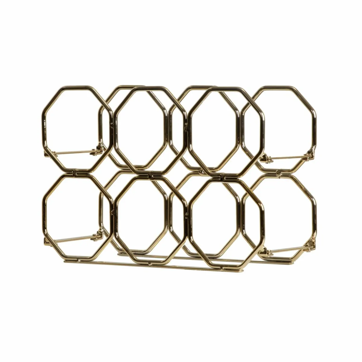 EMINZA Range-bouteilles métal pliable (H22 cm) Elio Or Outlet