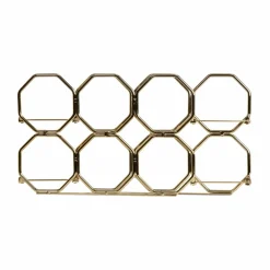 EMINZA Range-bouteilles métal pliable (H22 cm) Elio Or Outlet