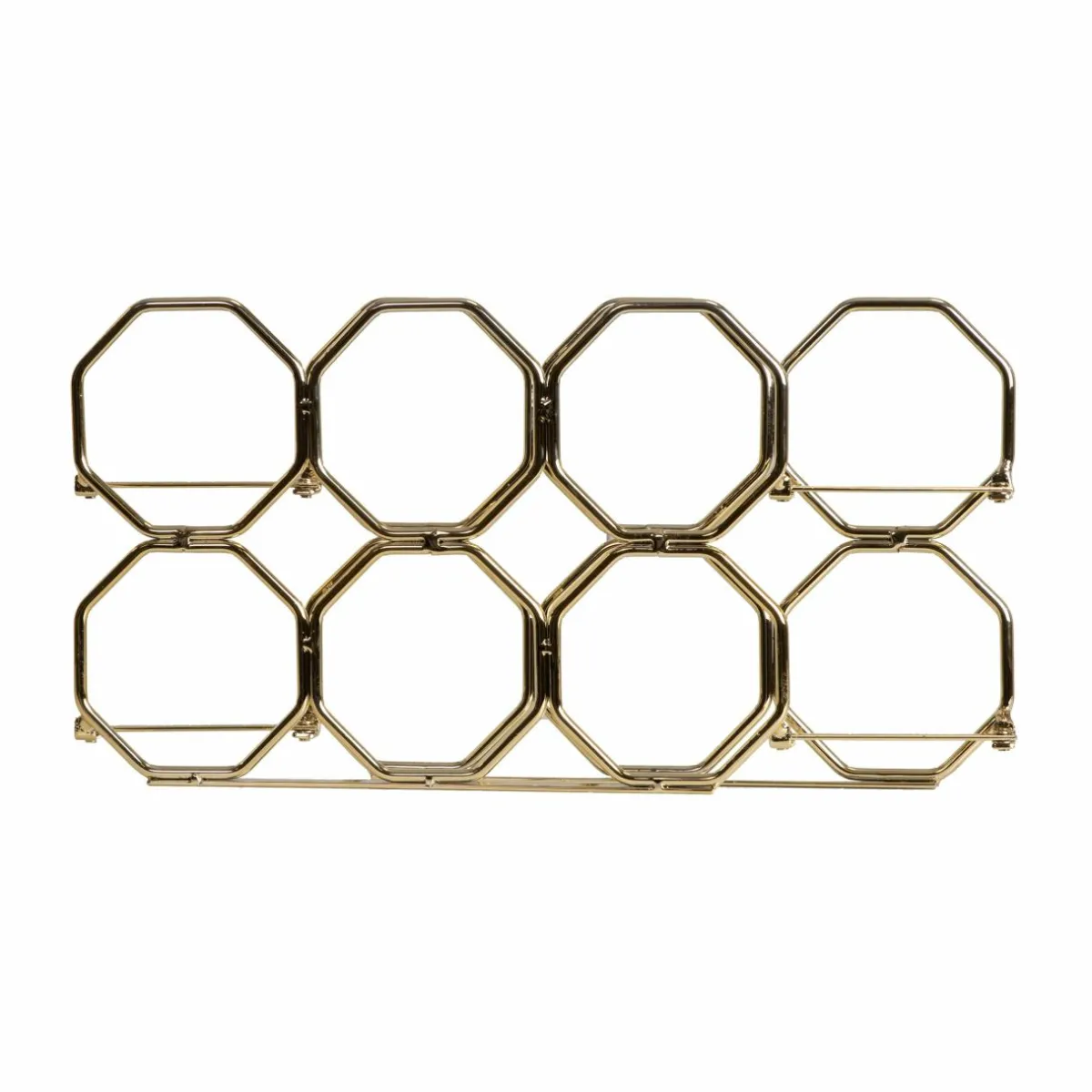 EMINZA Range-bouteilles métal pliable (H22 cm) Elio Or Outlet