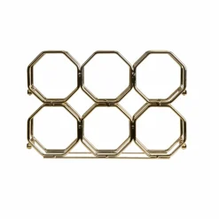 EMINZA Range-bouteilles métal pliable (H22 cm) Elio Or Outlet