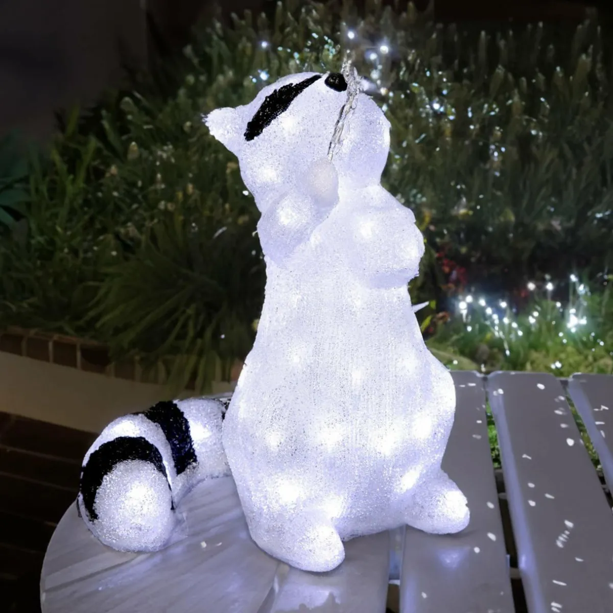 Feeric Lights & Christmas Raton laveur lumineux 60 LED (H40 cm) Marcel Blanc froid Sale
